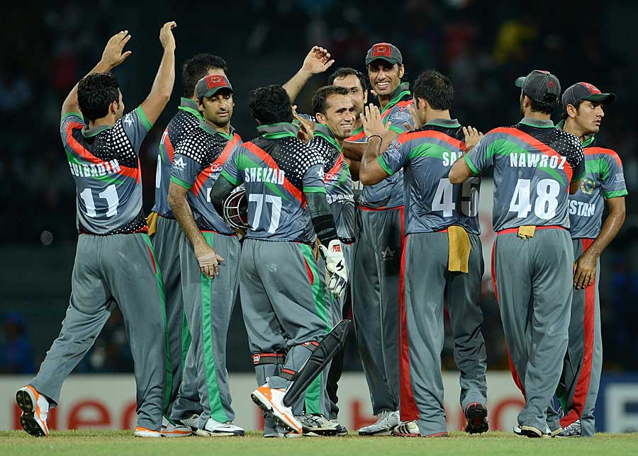 Afghanistan celebrate a wicket