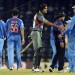 Afghanistan's Shapoor Zadran shakes hands with India's Yuvraj after India defeated his team in the ICC World Twenty20 group A match at the R Premadasa Stadium, Colombo