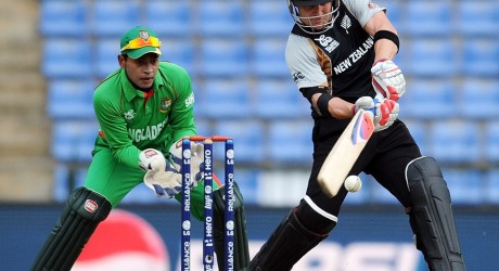 Brendon McCullum hits out during his blistering innings