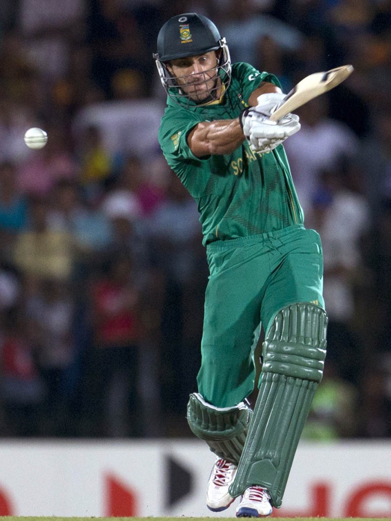 South Africa's Faf du Plessis bats during the ICC Twenty20 Cricket World Cup