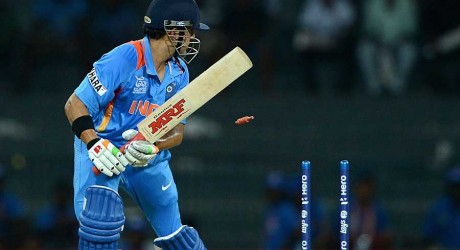 Gautam Gambhir was bowled off an inside edge, Afghanistan v India