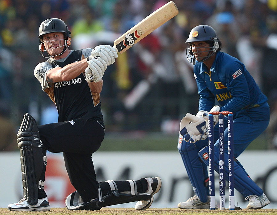 Rob Nicol slogs during his 58, World T20 2012