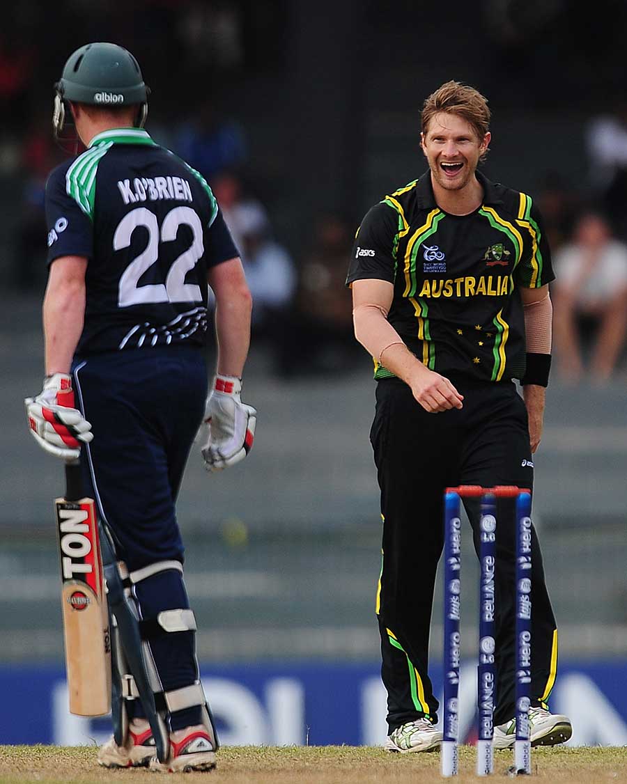 Shane Watson got rid of Kevin O'Brien, Australia v Ireland