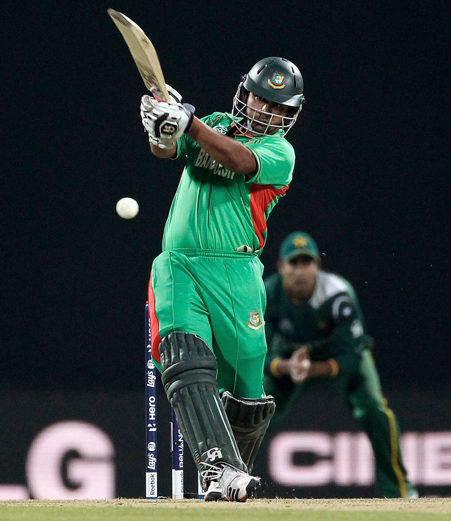 Tamim Iqbal of Bangladesh bats during the Group D match T20 world cup 2012