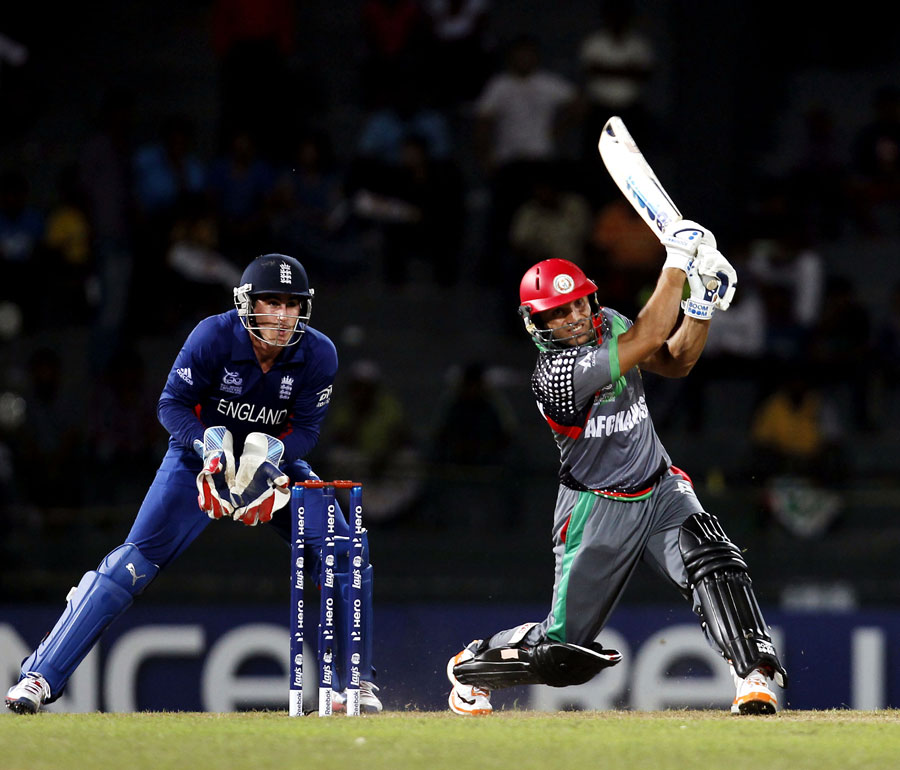 There was at least something for Afghanistan to cheer with Gulbodin Naib's late hitting, Afghanistan v England