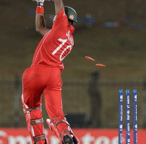Vusi Sibanda is bowled by Morne Morkel, South Africa v Zimbabwe Vusi Sibanda is bowled by Morne Morkel, South Africa v Zimbabwe