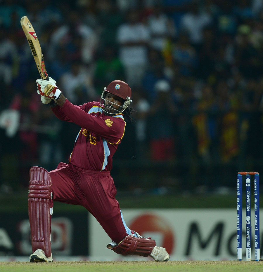 Chris Gayle launched a six off the first ball of the Super Over