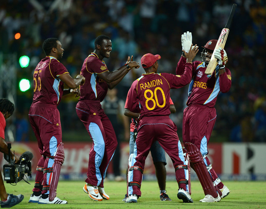 Chris Gayle leads the celebratory dancing