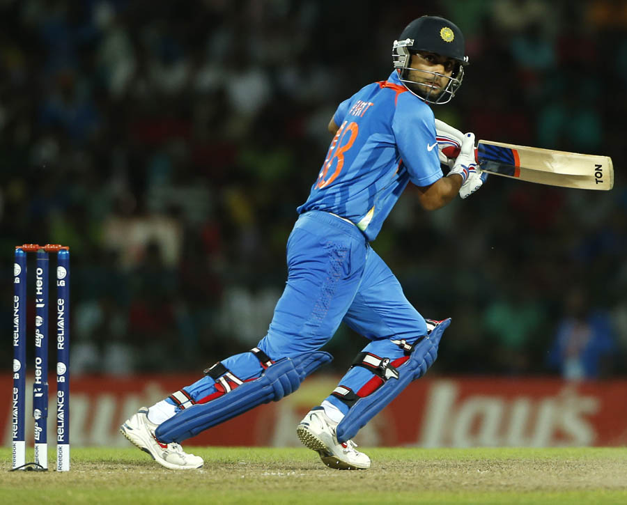Virat Kohli plays a shot during the ICC Twenty20 Cricket World