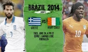 Greece vs Lvory Coast Football Match