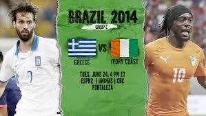 Greece vs Lvory Coast Football Match