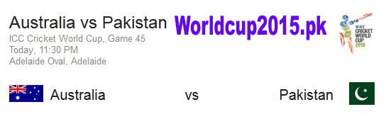 Pak v Aus World Cup 2015