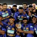The Sri Lanka cricket team poses with th