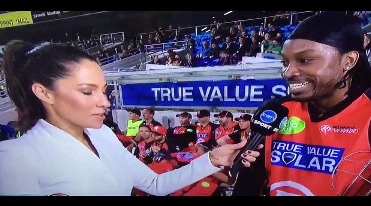 Chris Gayle interview with Mel McLaughlin