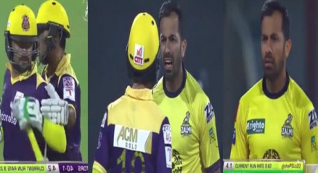 Ahmed-Shehzad-and-Wahab-Riaz-fight-in-PSL