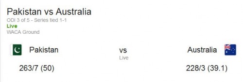 Pakistan Vs Australia 3rd ODI
