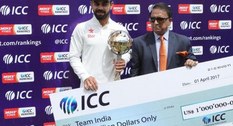 ICC Test Ranking India at No. 1 Received One Million Dollars
