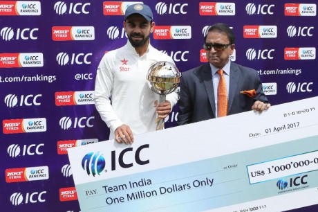 ICC Test Ranking India at No. 1 Received One Million Dollars