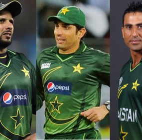 Misbah, Younis and Afridi Misbah, Younis and Afridi