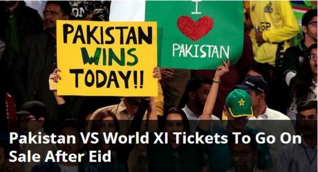 Pakistan Vs World XI Match Tickets Sale