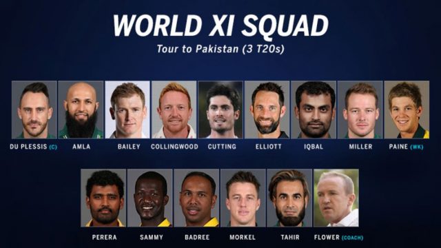 World 11 Squad for 3rd T20 against Pakistan 2017: