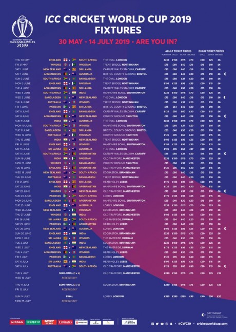 icc schedule