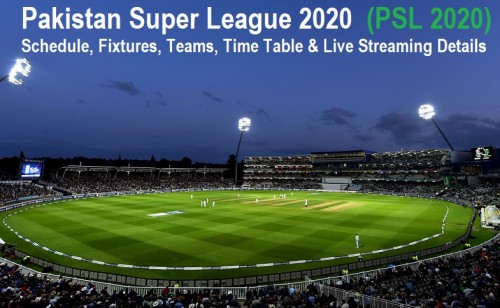 PSL 2020 Fixture and Live Streaming