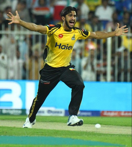 Psl 5 Peshawar Zalmi's Fast Bowler Hassan Ali in Action